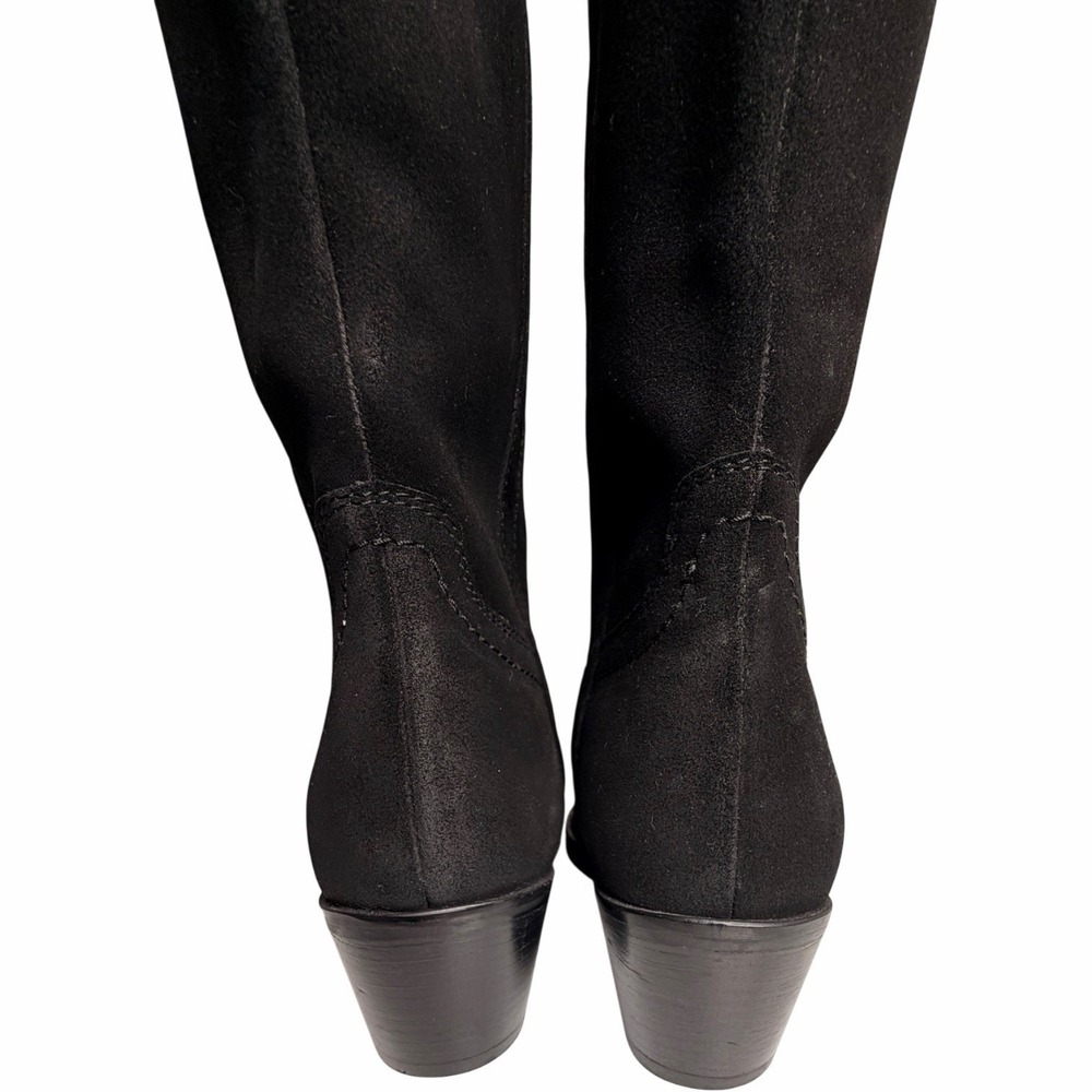 Vintage Foundry Co Amanda Tall Black Suede Western Boots Size 8 - Picture 5 of 14